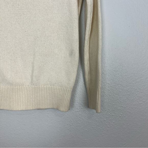 Gant Rugger | Women’s Cream Wrap Cross Front Knit Sweater Wool Cashmere S - Picture 11 of 12